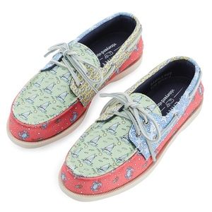 ⛵️🐳 Sperry Vineyard Vines Heritage Patchwork Authentic Original Boat Shoe- EUC!
